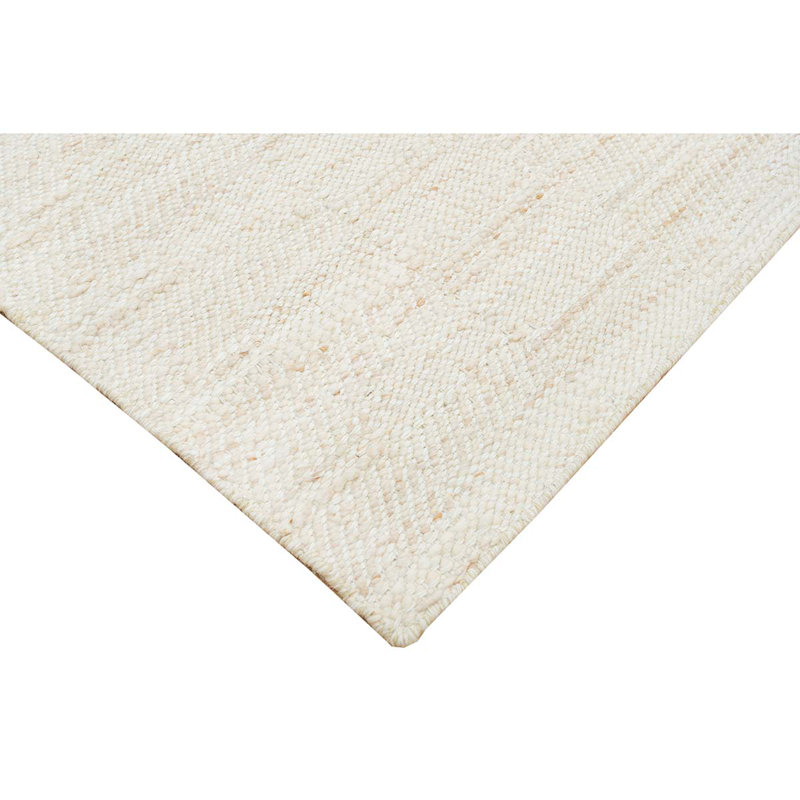 Wool Area Rug in Beige, Rectangle 10' x 14'