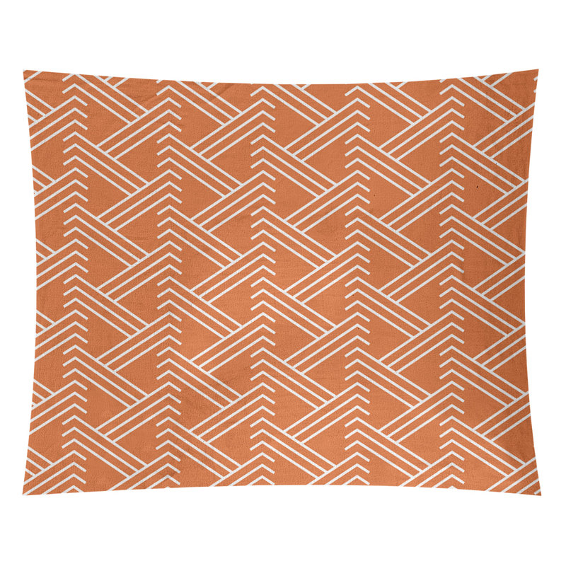 Tapisserie, Orange/Blanc, H 51 po x l 60 po