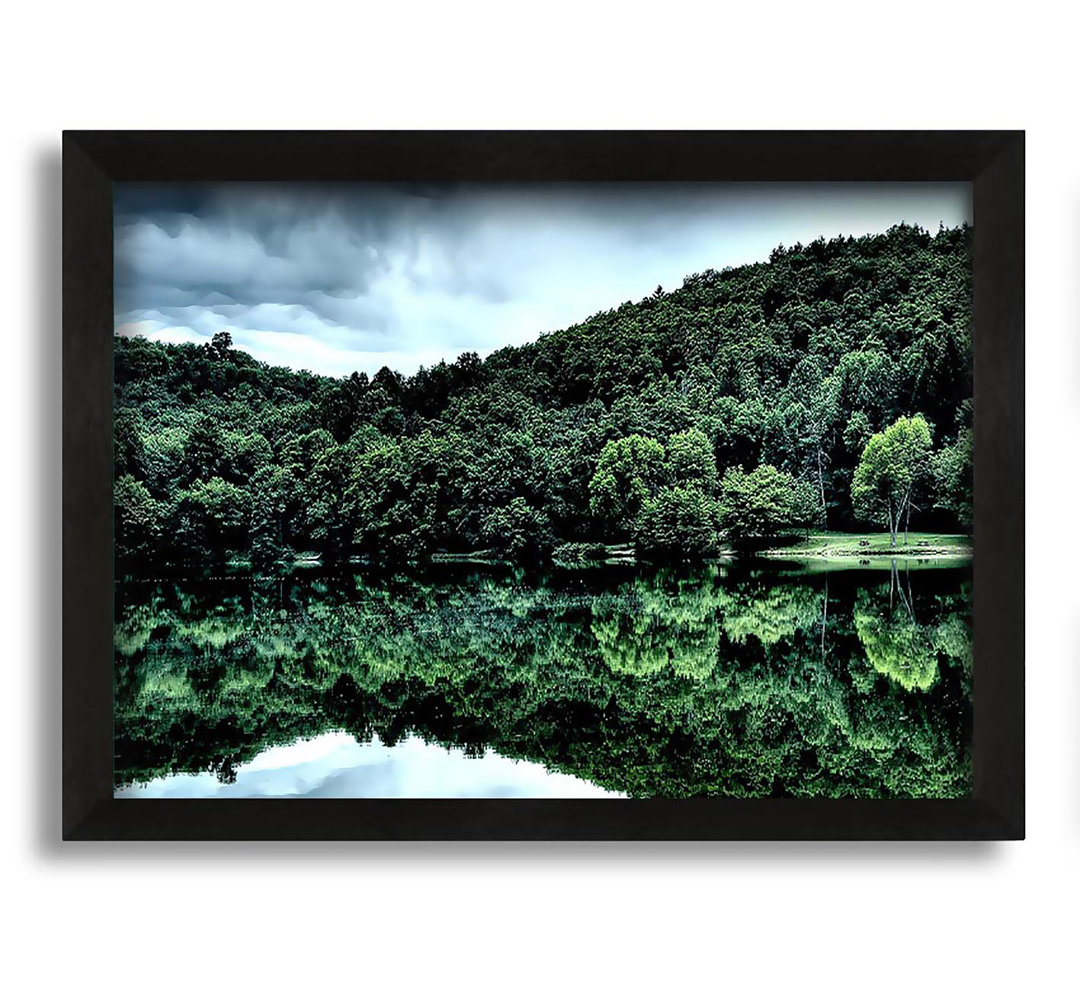 Gerahmtes Leinwandbild Forest Lake Reflection