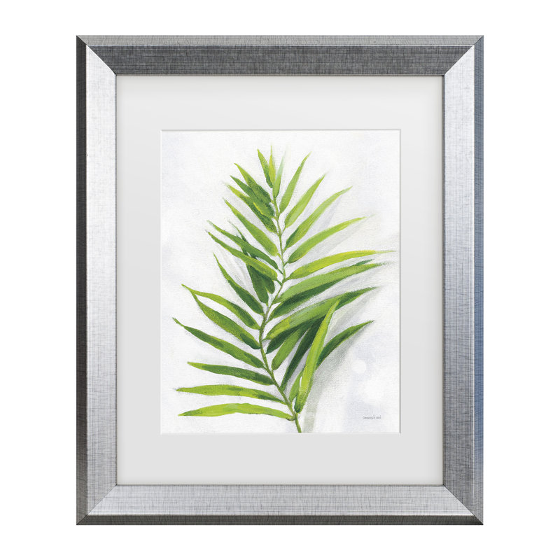 Œuvre encadrée, «ologic bol Danhui Nai Natural Riches Leaves I », H 23,5 po x l 19,5 po
