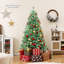  Arbre de Noël artificiel illuminé 6 pi avec guirlande de 688 branches vertes luxuriantes-964350050-964350055