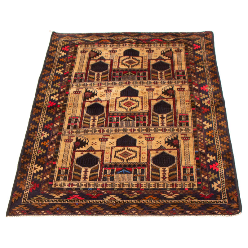 Tapis beige Baluch 3 pi 7 po x 6 pi 0 po