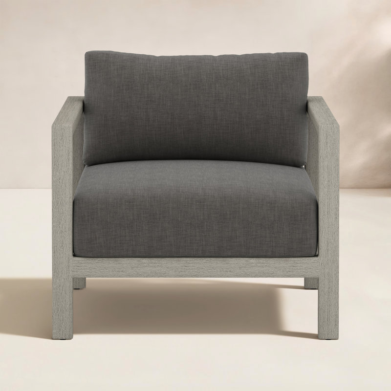 Sonoma Outdoor Teak Lounge Chair, Weathered Gray, Gray