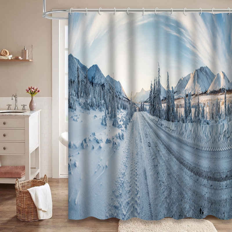 Magnifique rideau de douche avec 12 crochets, L 72 po x l 78 po