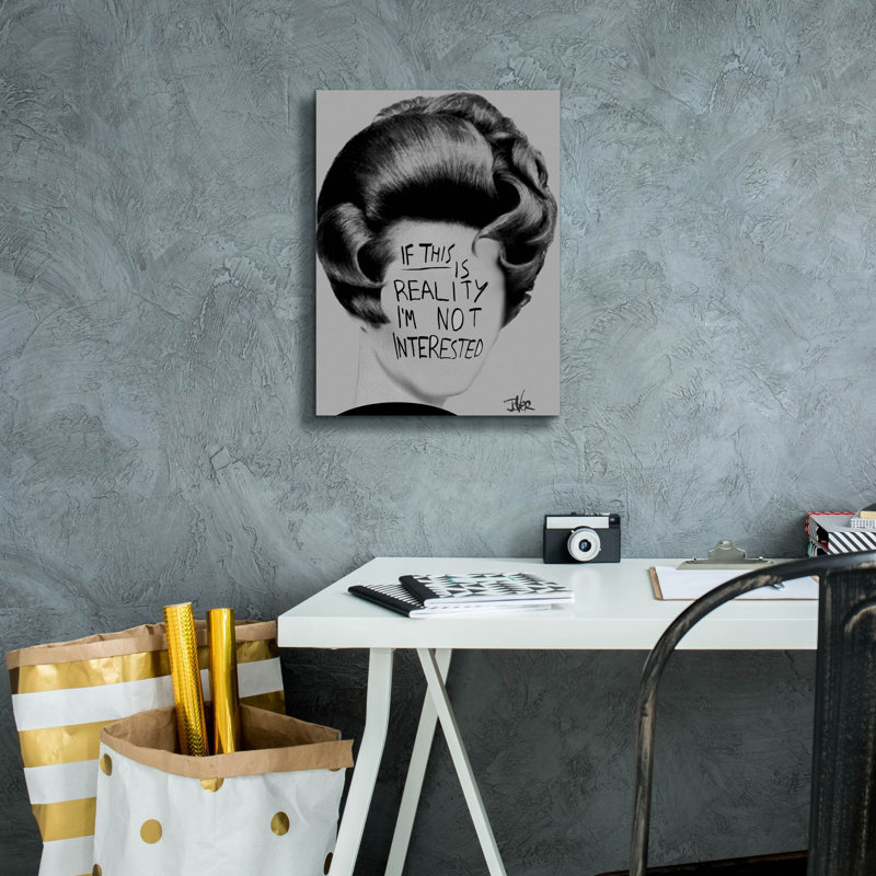 «Epic Graffiti» «Reality» par Loui Jover, art mural sur toile, H 16 po x l 12 po x P 0,75 po
