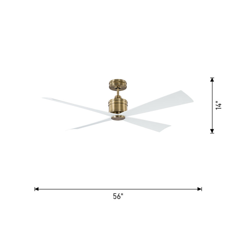 Launceton Downrod Ceiling Fan, Midnight Black