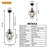 Matt Black Classic Traditional Crystal Pendant Chandelier