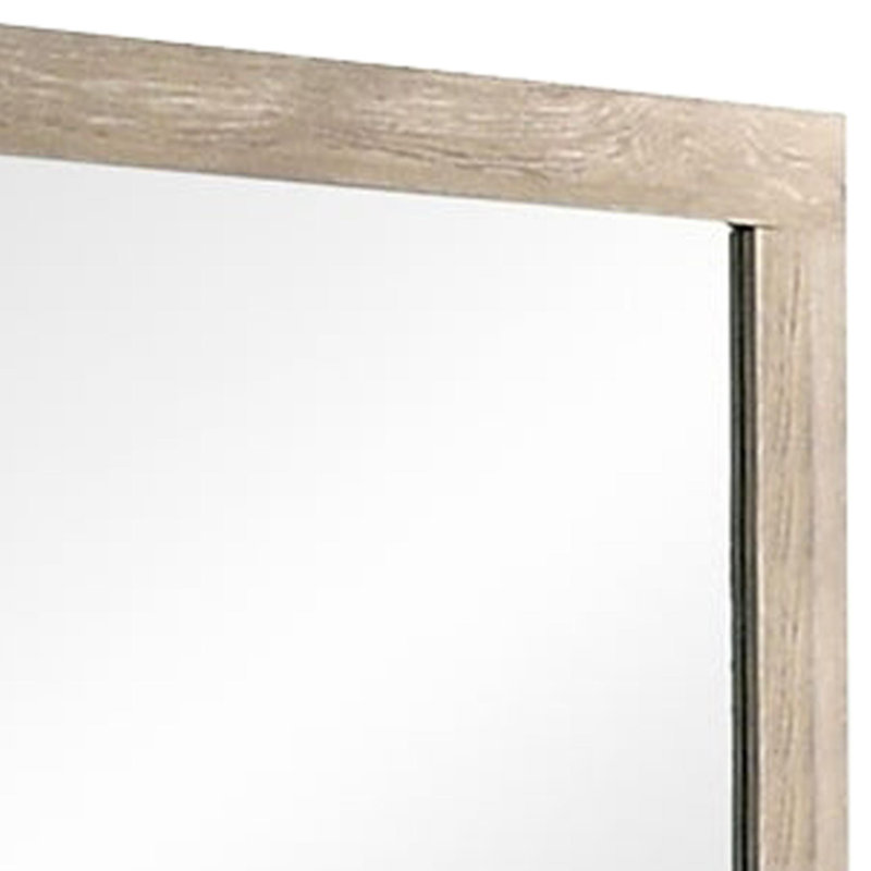 Miroir de commode Kashawn, Crème, crème
