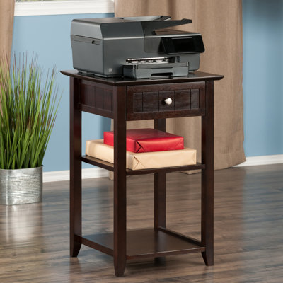 Cecille Solid Wood End Table with Storage