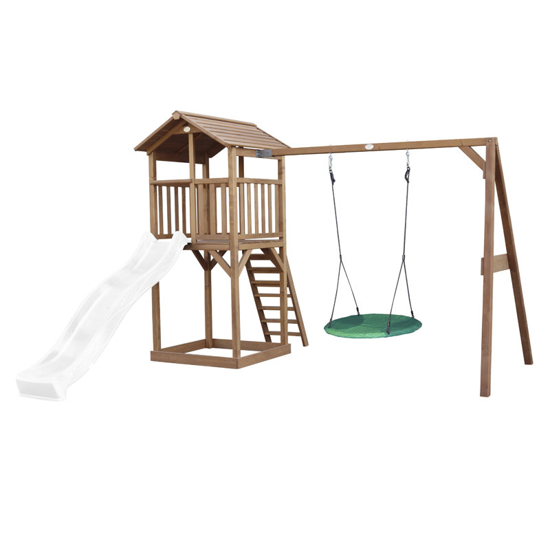AXI Swing Set with 1 Swing(s) , 1 Slide(s), White