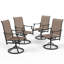 Ensemble de chaises de patio moderne, structure en métal durable, conception ergonomique pour la cour
