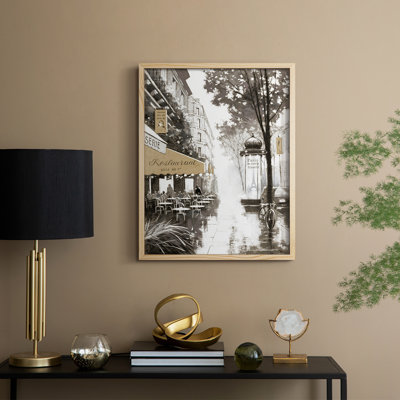 Stroll Through Paris II Framed Print - Solid Wood