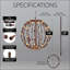 Décoration sphère en métal pliable à DEL-71298060