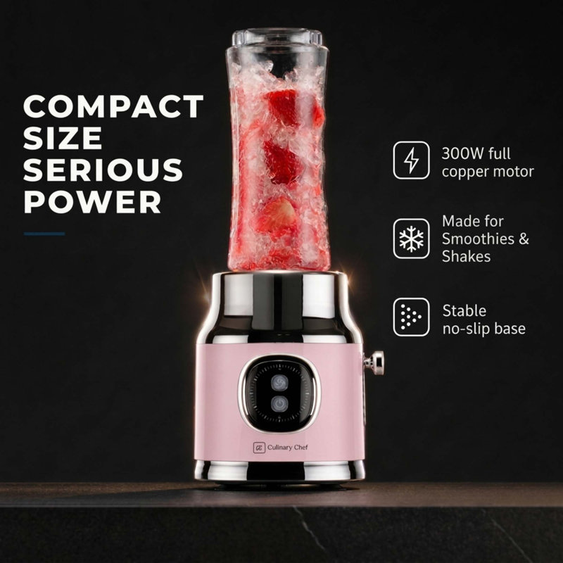 Culinary Chef, Smoothie Maker, Cream, Pink