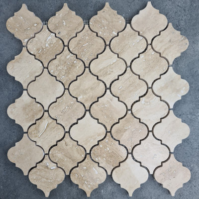 3" x 3" Marble Arabesque Mosaic Wall & Floor Tile