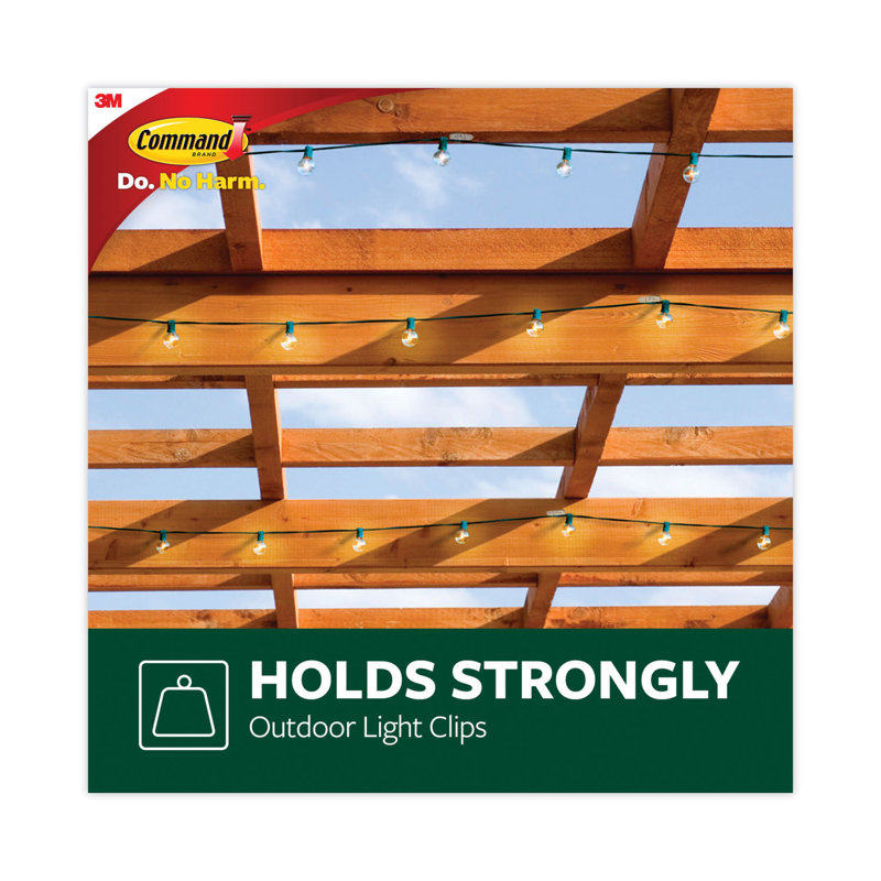 Small Clear Plastic Outdoor Light Clips with Foam Strips - 16 Pack