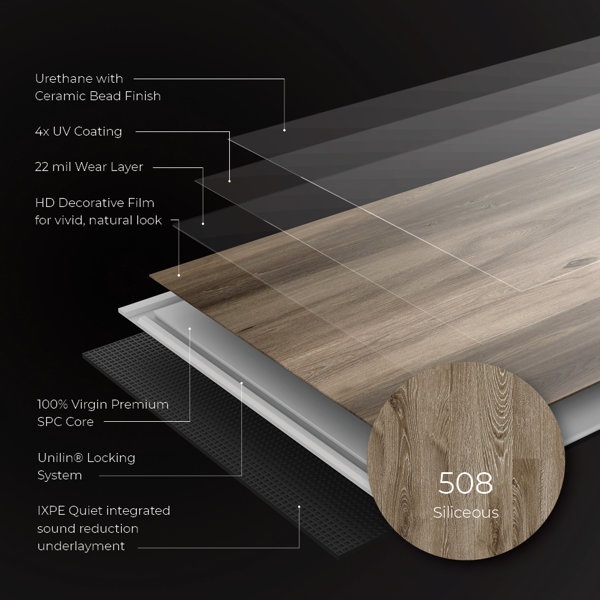 MaxCore 5.5'' Thick 7.25'' W x 48'' L Vinyl Plank