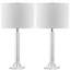 Ensemble de lampes de table transparentes de 27 po Ellisville