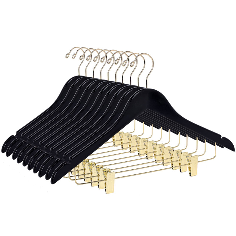 Wood Hangers With Clips