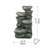 19X15x31.5" Indoor Outdoor Stone Water Fountain,  4-Tier Polyresin Cascading Rock Bowl Freestanding Fountain With LED Ligh