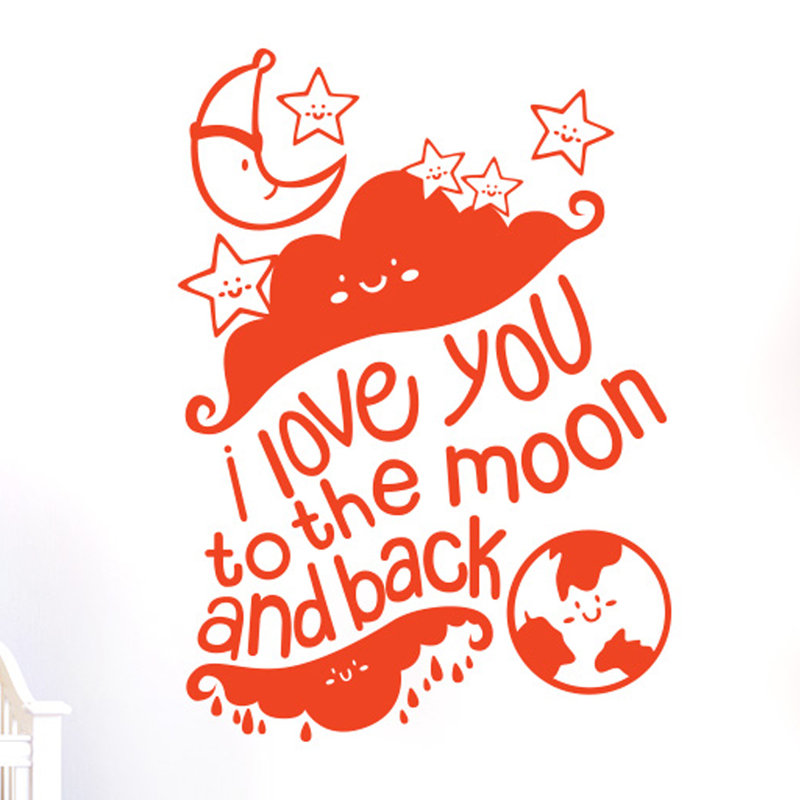 Wall Decal, Orange, Large