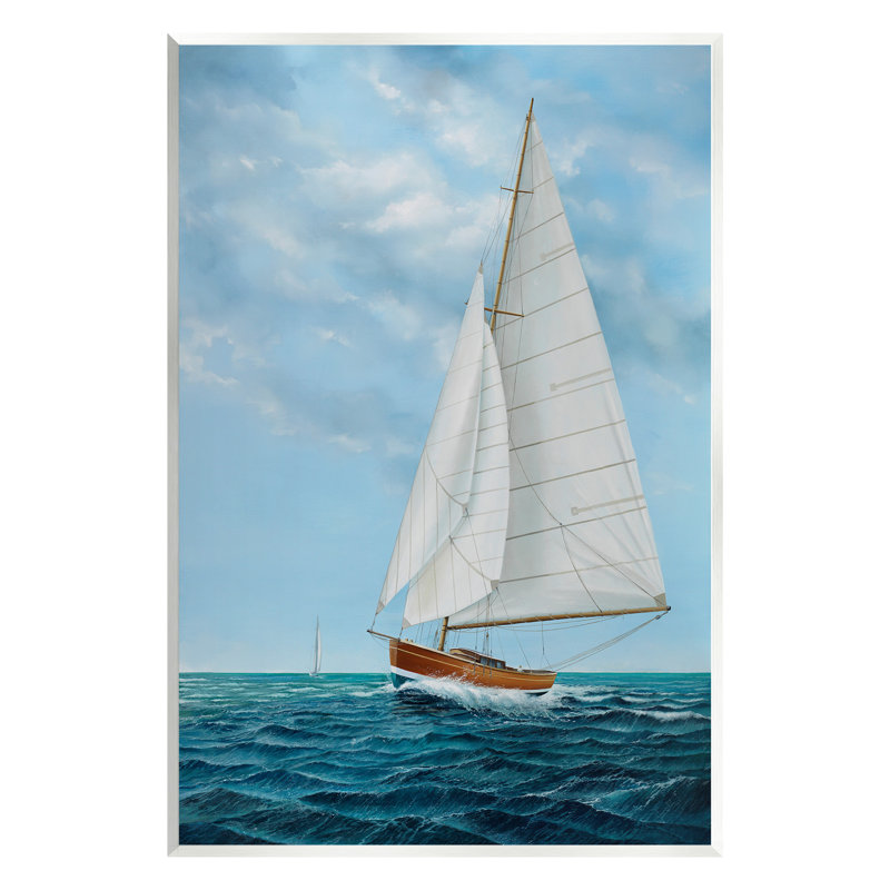 Art mural nautique par Max Maxx, H 19 po x l 13 po