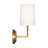 Thomas O'Brien Coughlin 1 Light Bathroom Bedroom Wall Fixture With White Linen Shade-1563002250