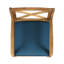 Chaise de salle à manger 2 pièces avec 2 coussins bleus Perla pour la cour, la piscine et le jardin