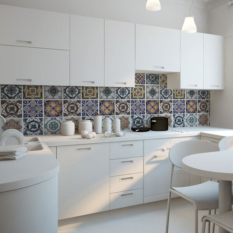 96.77cm W x 96.77cm L PVC Peel and Stick Mosaic Tile