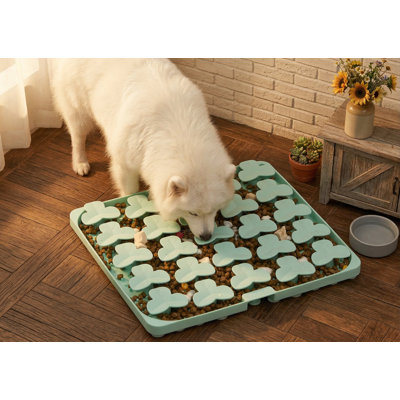 Snuffle Mat & Silicone Lick Mat for Dogs, Slow Eating Puzzle Toys for Large/Medium Breeds, Green