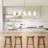 5-Light 43 in. Modern Linear Chandelier with Cone Fabric Shade