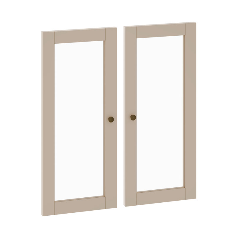 Ensemble de garde-manger modulaire 100% bois massif Bryanty, Beige