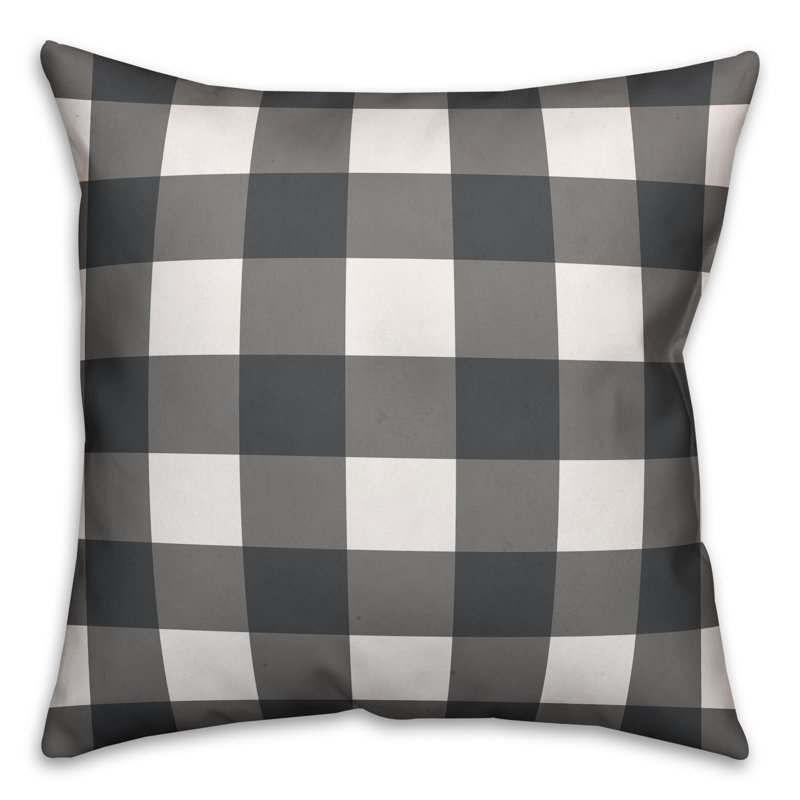 Housse de coussin carré et insert, Gris / orange, Tennessee