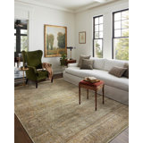 Jean Stoffer x Loloi Bradbury Dove / Gold Area Rug