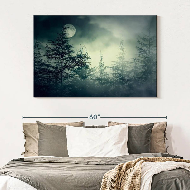 Forêt sombre et sombre, H 34 po x l 51 po