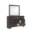 Ensemble de chambre à coucher avec lit plateforme gris 6 pièces: lit, commode, miroir, 2 tables de chevet, commode-1096855488