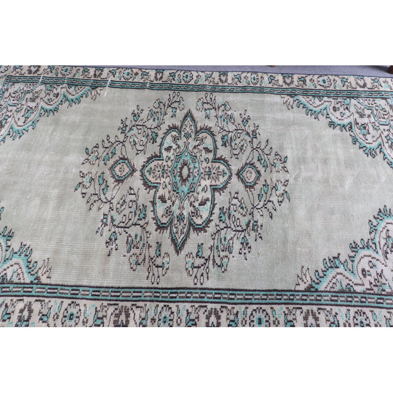 Tapis turc vintage rétro Anatolian pour la cuisine - Pièce de sol classique 10692