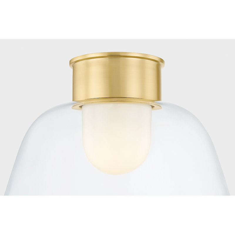 LAKESIDE Flush Mount, Aged Brass