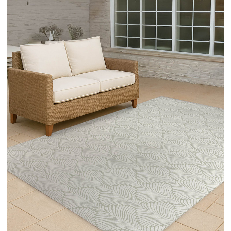 Elegant Palms Non-Slip Outdoor Rug, Rectangle 5' x 7'
