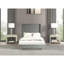 Matelas en chenille de fourrure de lit très grand contemporain gris de 1 po-784279149