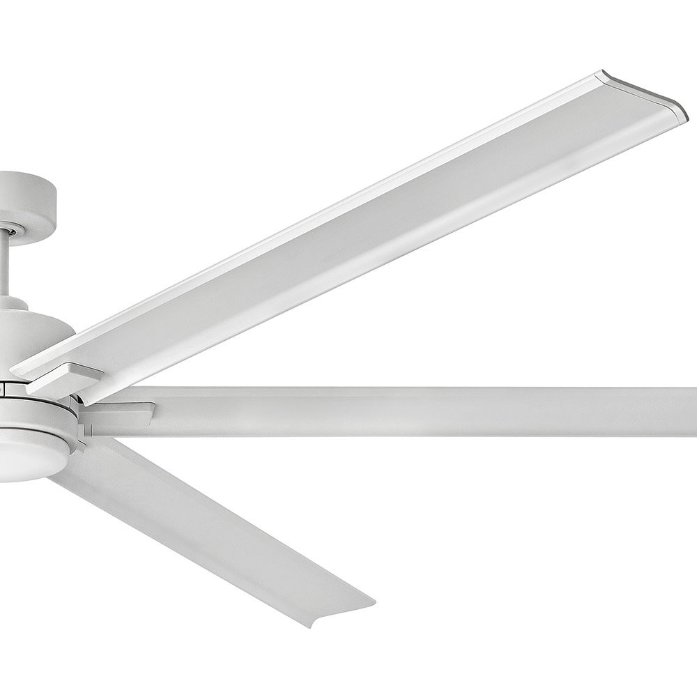 Collette Smart Ceiling Fan with Light Kit, Matte White, 99" Wide