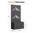 Yazmin 35.4''W Mordern Shades Single Panel With Flower Box,Outdoor Patio Metal Privacy Frence Freestanding With Stakes