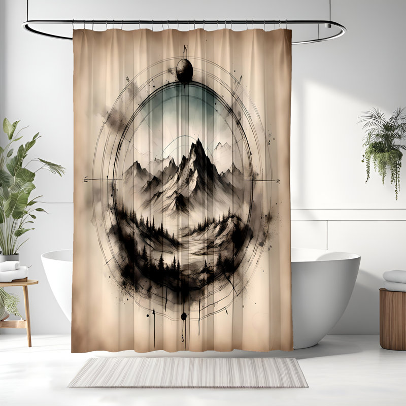Asio Shower Curtain, 70" H x 72" W