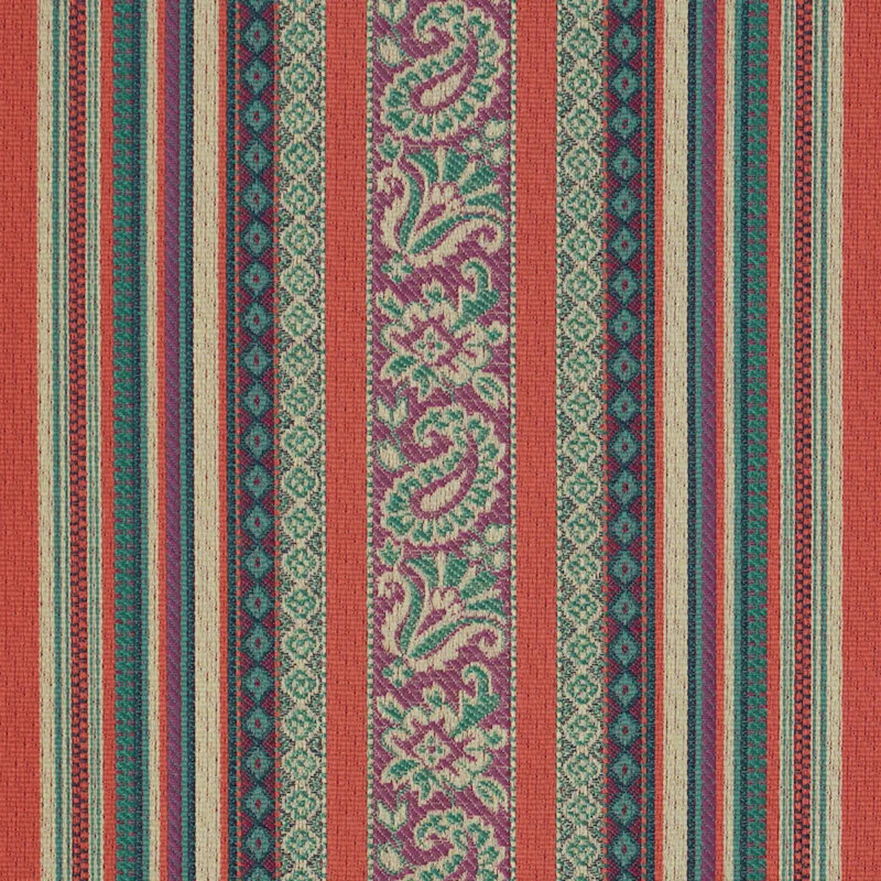 Markova Stripe Fabric, Red