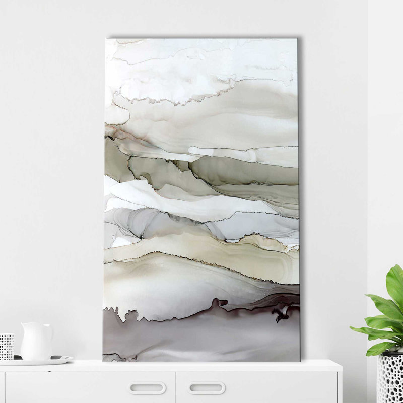 Shifting C Courants I par Carol Robinson - Peinture, H 30 po x l 18 po x P 1 po, Toile tendue