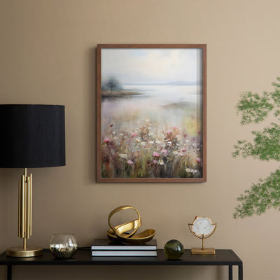Reproduction florale vintage encadrée CCxxx - bois massif