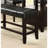 Modern Counter Height Bench - Black Faux Leather Cushioned Seat With Wooden Frame Dining Room Base-1577620874