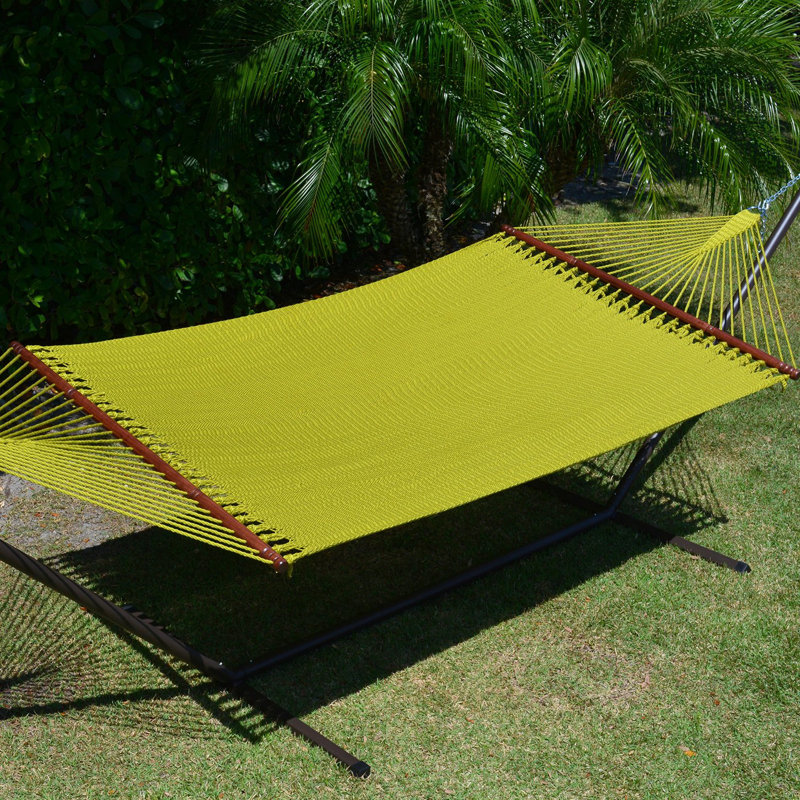 Double hamac avec support Blanco, Vert olive