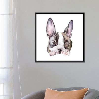" Winking Boston Terrier " by Wandering Laur