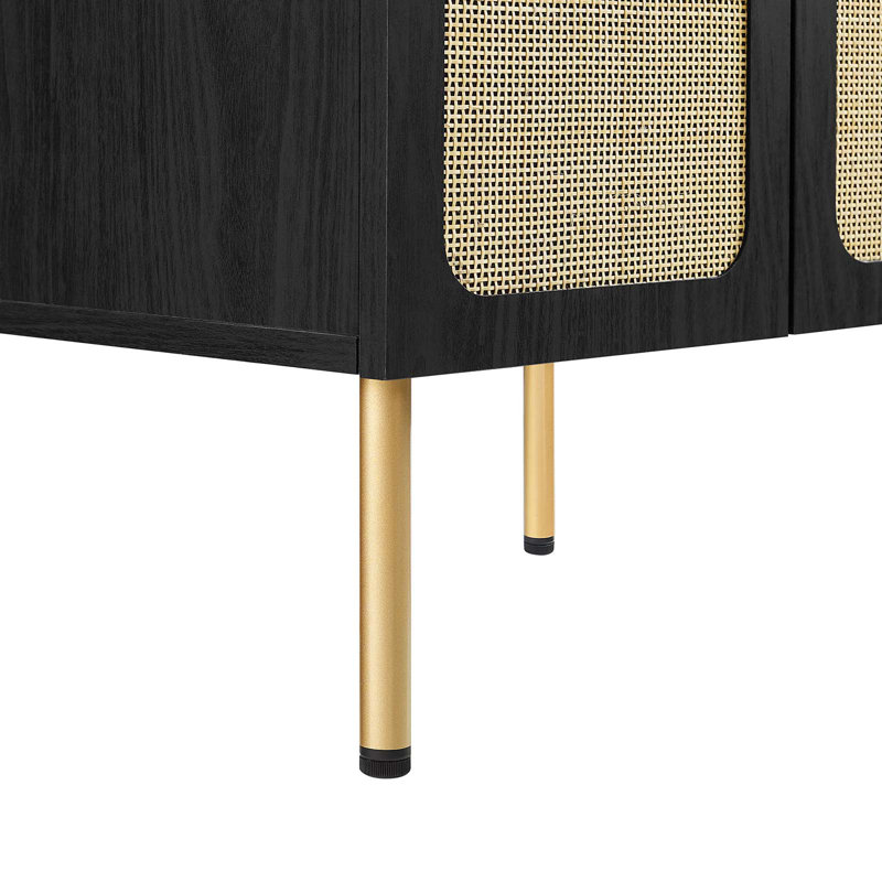 Modway Chaucer 24.5'' Single Bathroom Vanity with Wood Top, Black/Gold, Black